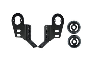 Polaris RZR Turbo Light Bar Mounting Kit - Rigid Industries - A-Pillar Mount - Black - `14-`17